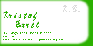 kristof bartl business card